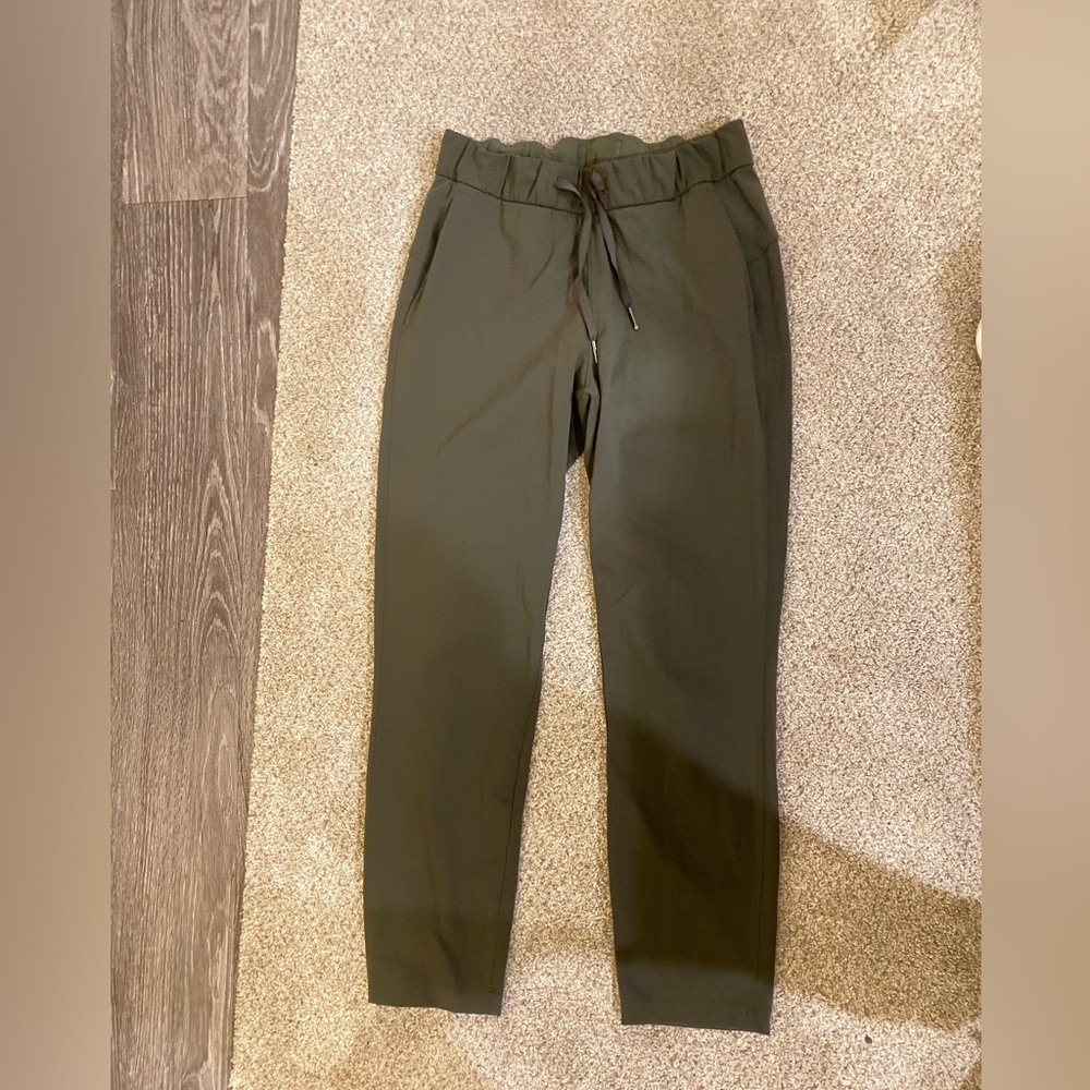 Lululemon olive green straight leg pants